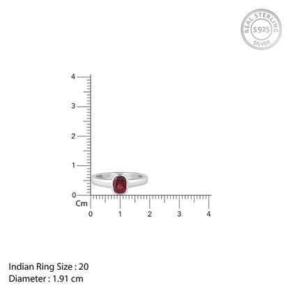 Silver Garnet Ring For Him