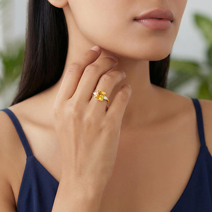 Golden Royal Topaz Ring