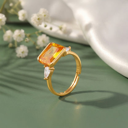 Golden Royal Topaz Ring