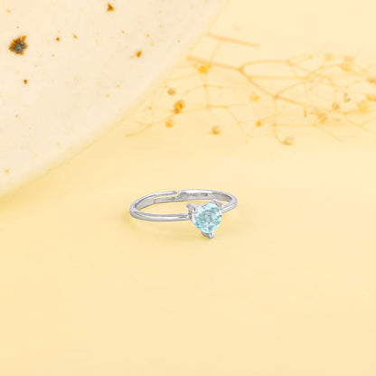 Silver Stereo Hearts Ring