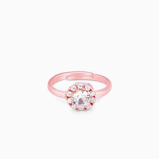 Rose Gold Solitaire Spin Ring