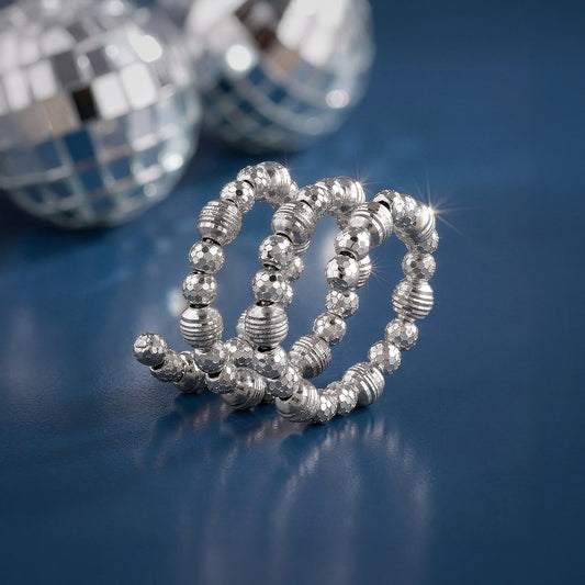Silver Glitter Ring