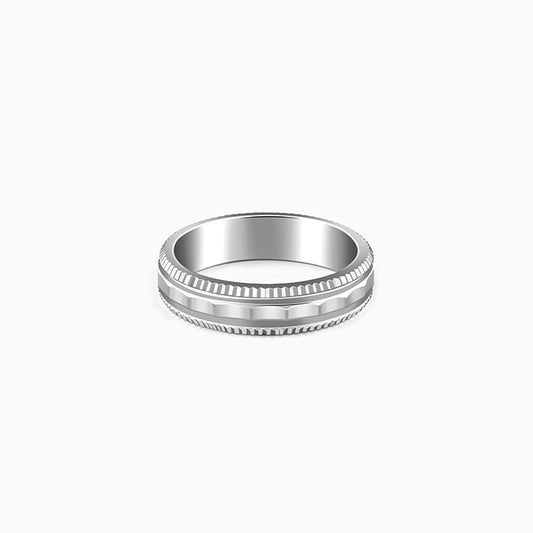 Silver Eterna Edge Band For Him