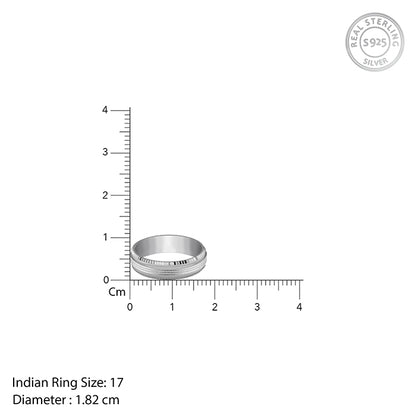Silver Facet Glory Band For Him (Size 17)