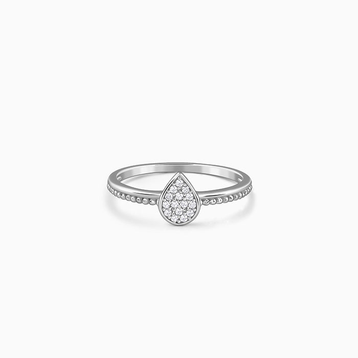 Silver Gentle Drop Ring