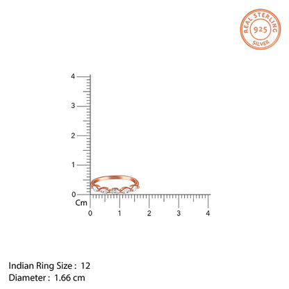 Rose Gold Marquise Half Eternity Ring (Size 12)