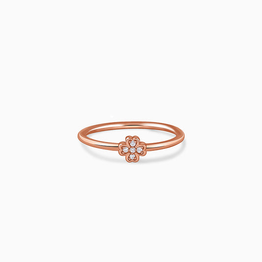 Rose Gold Floral Vows Ring