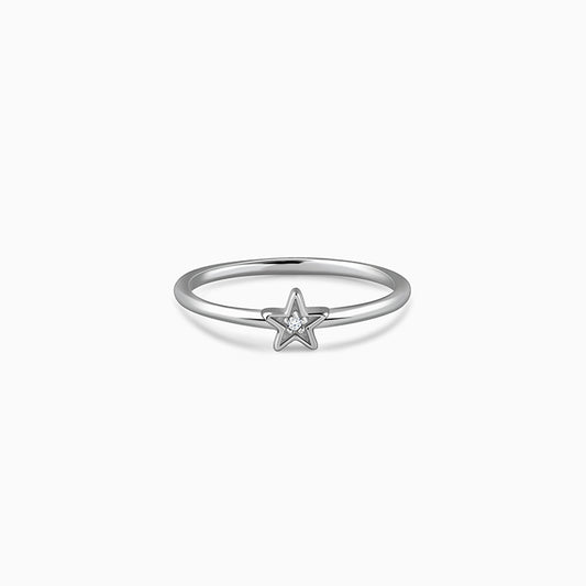 Silver Gentle Star Ring