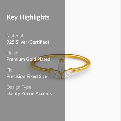 Golden Trinity Gleam Ring