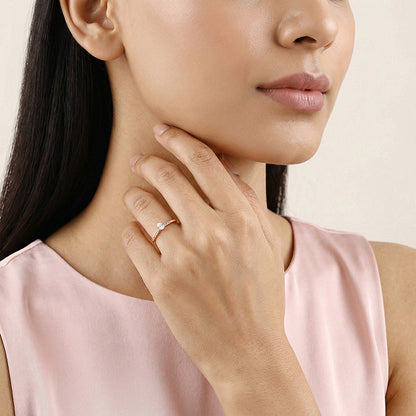Rose Gold Celeste Oval Ring
