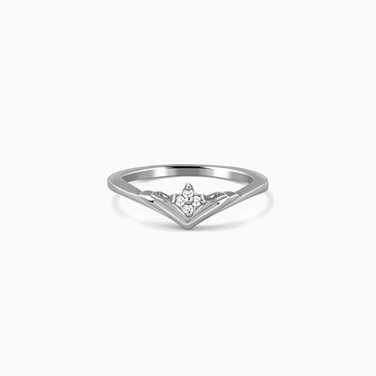 Silver Viva V Ring