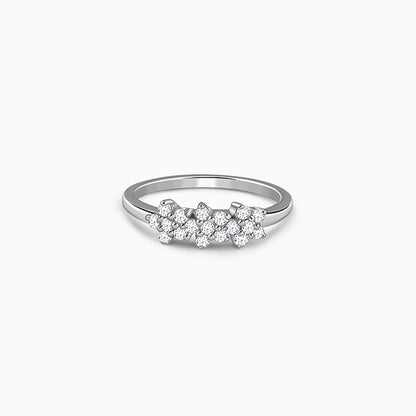 Silver Bloom Cascade Ring