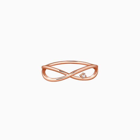 Rose Gold Infinity Shine Ring