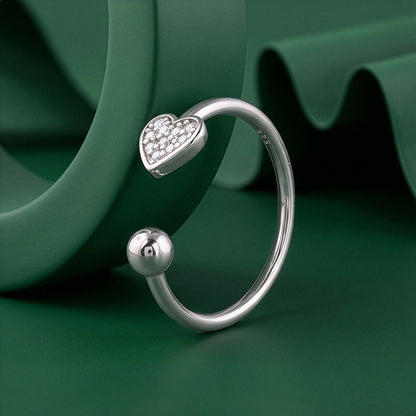 Silver Stylish Love Ring