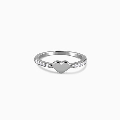 Silver Love-coded Ring