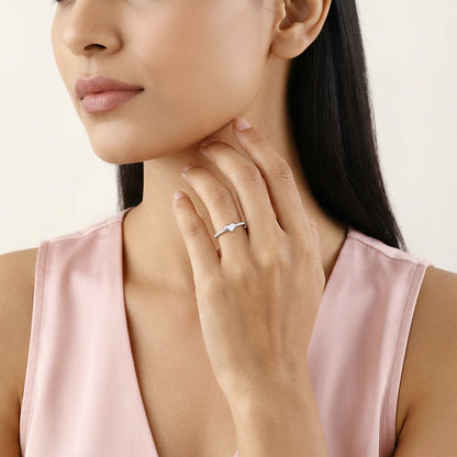Silver Love-coded Ring