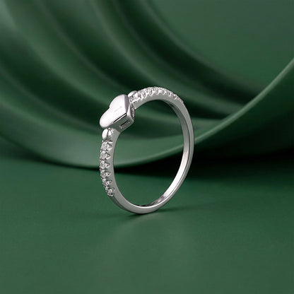 Silver Love-coded Ring