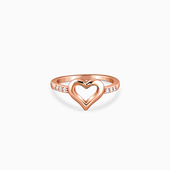 Rose Gold Velora Heart Ring (Size 12)
