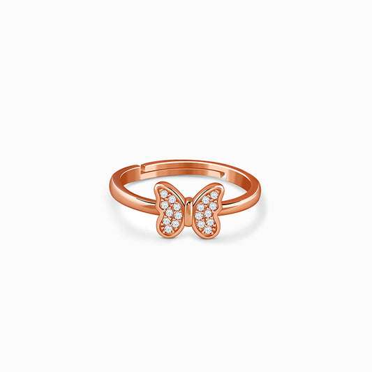 Rose Gold Flutter Shine Ring (Size 12)
