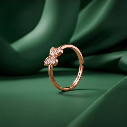 Rose Gold Flutter Shine Ring (Size 12)