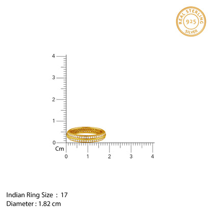 Golden Bold Fate Ring For Him (Size 17)