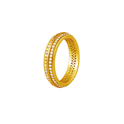 Golden Bold Fate Ring For Him (Size 20)