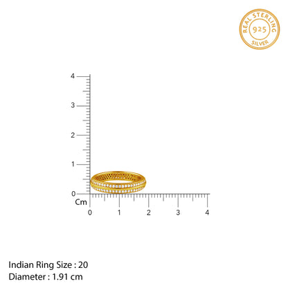 Golden Bold Fate Ring For Him (Size 20)