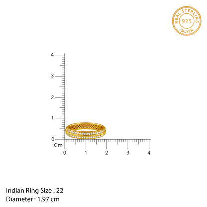 Golden Bold Fate Ring For Him (Size 22)