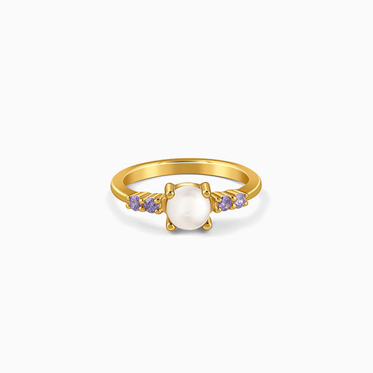 Golden Carroll Pearl Ring (Size 12)