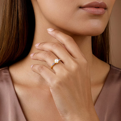 Golden Carroll Pearl Ring (Size 12)