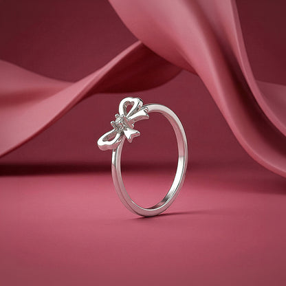 Silver Ribbon Glow Ring (Size 12)