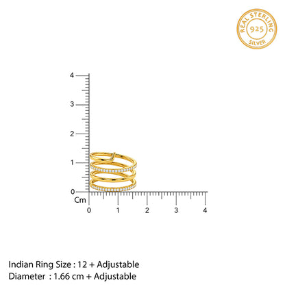 Golden Gilded Flow Ring (Size 12)