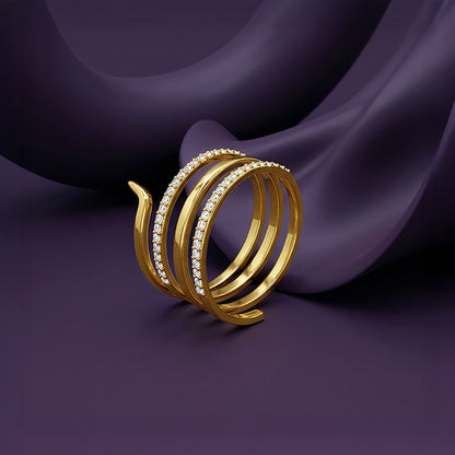 Golden Gilded Flow Ring (Size 12)