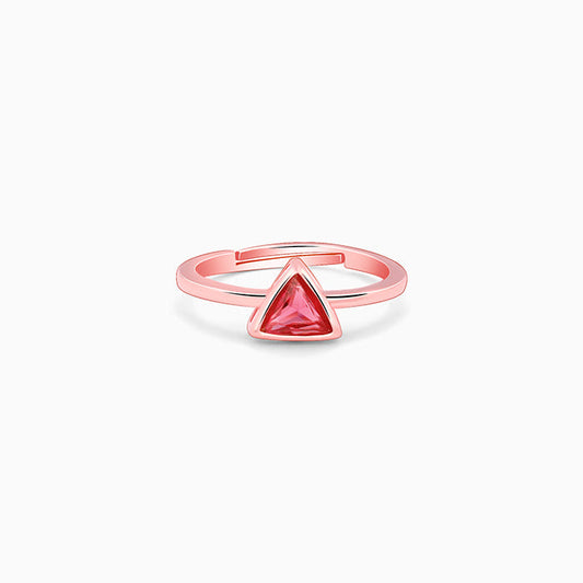 Rose Gold Pink Ternion Ring