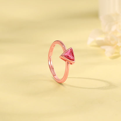 Rose Gold Pink Ternion Ring