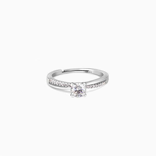 Kriti Sanon Silver Zircon Layered Ring