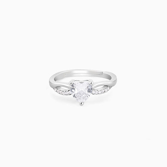 Silver Endless Heart Ring