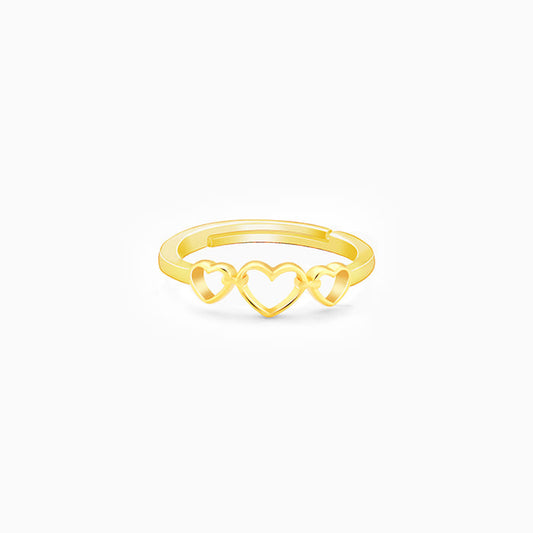 Anushka Sharma Golden Triple Heart Ring