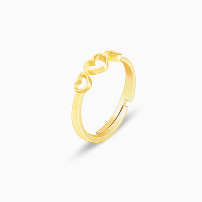 Anushka Sharma Golden Triple Heart Ring