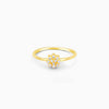 Golden Minimal Floral Ring