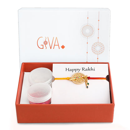 Golden Mandala Flute Rakhi