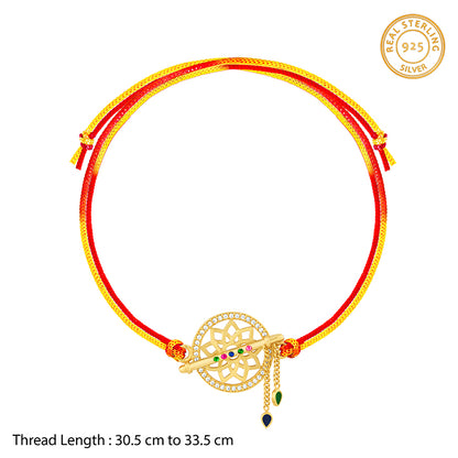 Golden Mandala Flute Rakhi