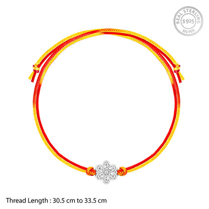 Silver Flowery Rakhi