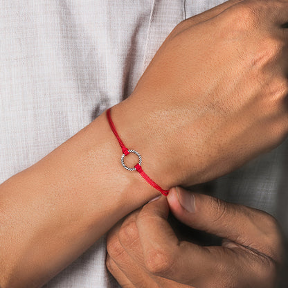 Silver Woven Feelings Rakhi