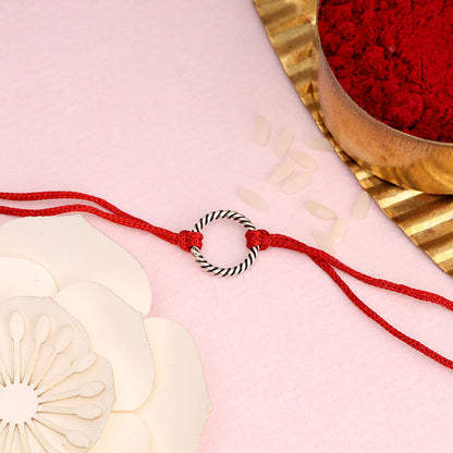 Silver Woven Feelings Rakhi