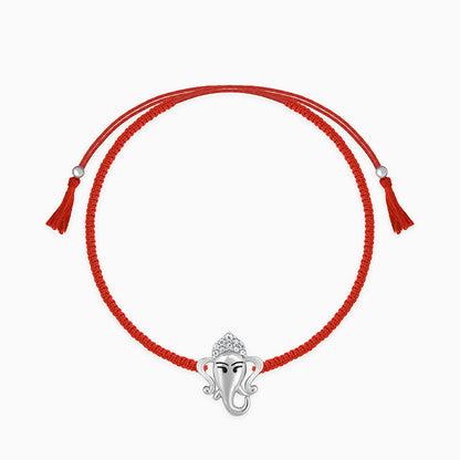 Silver Spiritual Ganesha Rakhi