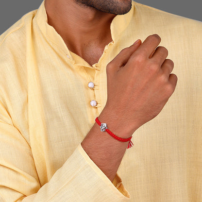 Silver Spiritual Ganesha Rakhi