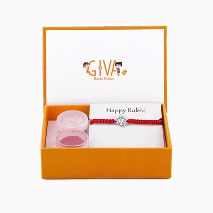 Silver Spiritual Ganesha Rakhi