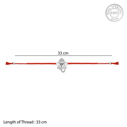 Silver Spiritual Ganesha Rakhi