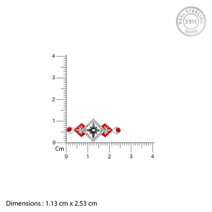 Silver Floral Square Rakhi